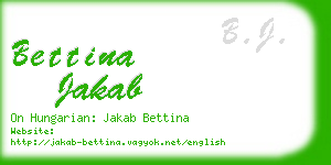 bettina jakab business card